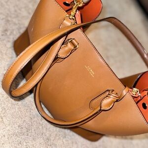 Leather Large Marcy Satchel Lauren